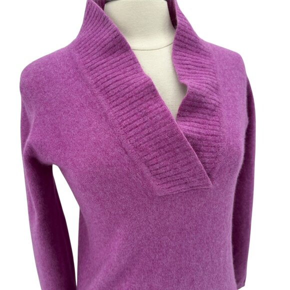 Vintage Cashmere Red by Hawick Womens Medium Sweater Pure Cashmere V-Neck - Picture 2 of 8